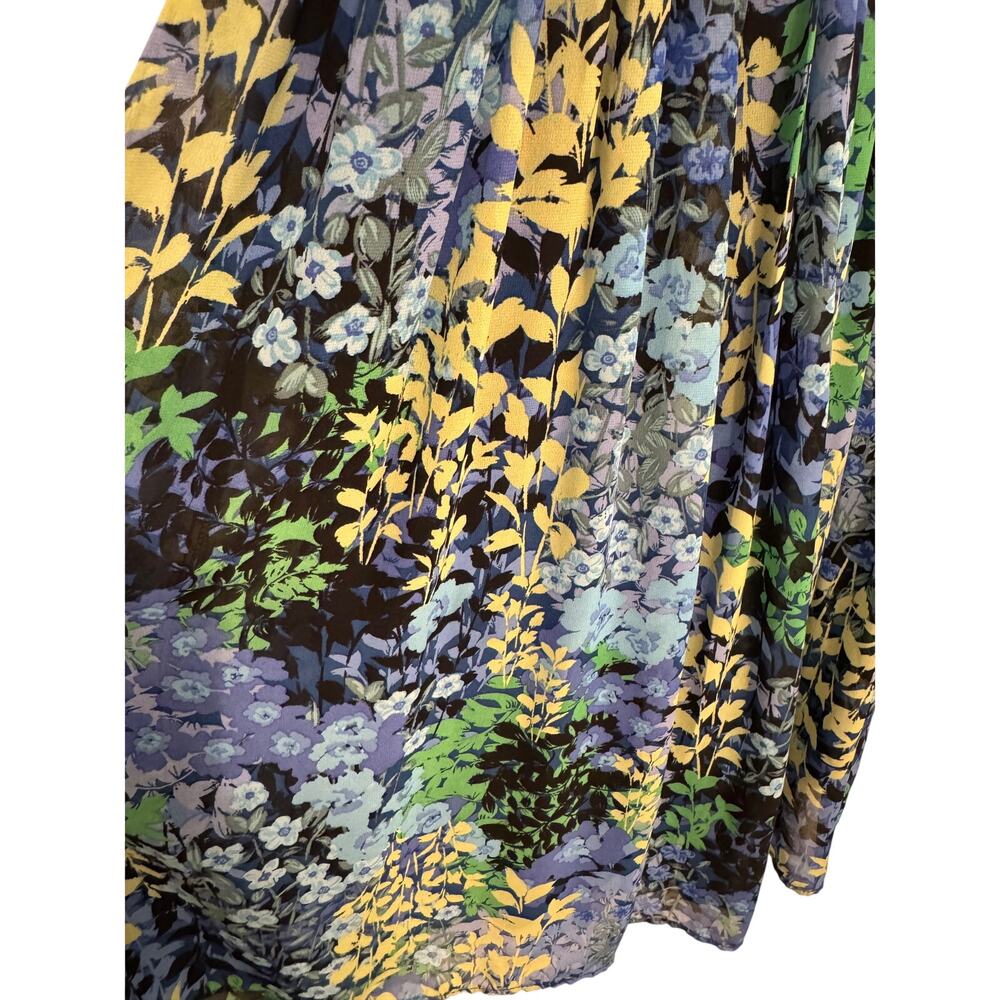 Nicole Miller Studio blue floral dress size 4 - Picture 8 of 14